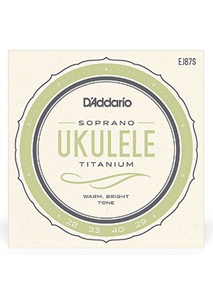 D&#039;Addario EJ87S Titanium Ukulele Strings Soprano 다다리오 티타늄 우쿨렐레줄 소프라노 (028-033-040-029 국내정식수입품 당일발송)