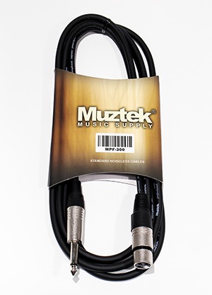 Muztek MPF-300 Microphone Cable 뮤즈텍 마이크 케이블 (XLR Female,TS,3m 국내정품 당일발송)