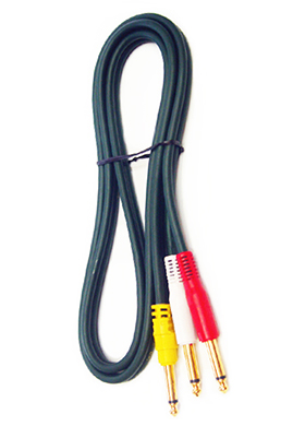 SG Electronics SA38G30 Two 1/4&quot; TS Mono to 1/4&quot; TS Mono Cable Gold Pin 에스지일렉트로닉스 투 티에스 모노 투 티알에스 스테레오 케이블 골드핀 (2x6.3-&gt;6.3mm 모노 Y 케이블,3m 국내정품)