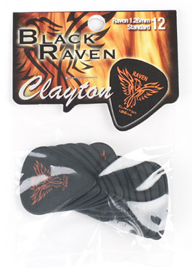 Clayton BS126/12 Black Raven Standard 1.26mm 클레이톤 블랙 레이븐 스탠다드 기타피크 12개 세트 (국내정식수입품)