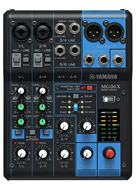 Yamaha MG06X 야마하 엠지오식스엑스 6채널 믹싱 콘솔 (국내정식수입품)