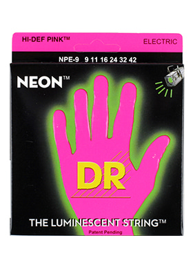 DR NPE-9 Neon Pink 디알 네온 핑크 더 루미네센트 일렉기타줄 (009-042 국내정식수입품)