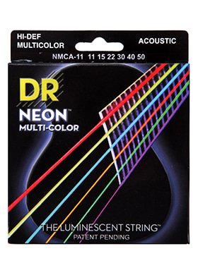 DR NMCA-11 Neon Multi-Color 디알 네온 멀티 컬러 루미네센트 어쿠스틱 기타줄 커스텀 라이트 (011-050 국내정식수입품)