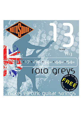 [일시품절] Rotosound R13 Nickel Electric Guitar Strings Greys Heavy 로토사운드 니켈 일렉기타줄 그레이 헤비 (013-054,1번줄2개 국내정식수입품)