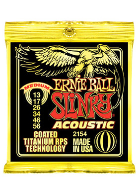Ernie Ball 2154 Slinky RPS Coated Titanium Acoustic Medium 어니볼 슬링키 알피에스 코티드 티타늄 어쿠스틱 미디엄 (013-056 국내정식수입품)