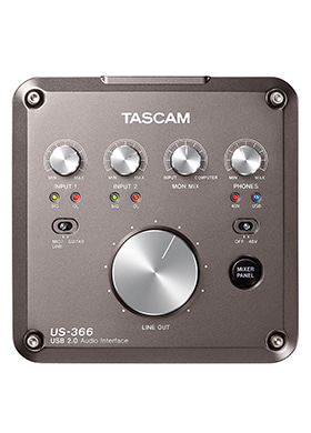 Tascam US-366 타스캄 유에스 쓰리식스식스 USB 오디오 인터페이스 (국내정식수입품 아프리카TV 인터넷 방송용 스테레오 믹스기능 내장)