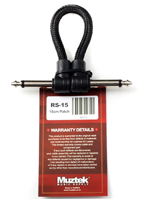 Muztek RS-15 Retro Sound Patch Cable 뮤즈텍 레트로 사운드 패치 케이블 (ㄱ자,ㄱ자,15cm 국내정품)
