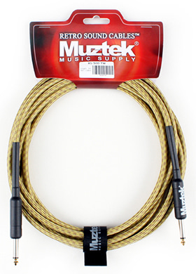 Muztek RS-500 TW Retro Sound Cable Tweed 뮤즈텍 레트로 사운드 기타/베이스 케이블 트위드 (일자,일자,5m 국내정품)