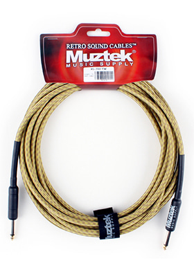 Muztek RS-700 TW Retro Sound Cable Tweed 뮤즈텍 레트로 사운드 기타/베이스 케이블 트위드 (일자,일자,7m 국내정품)