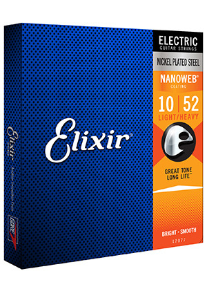 [일시품절] Elixir 12077 Nanoweb Electric Guitar Strings Light Heavy 엘릭서 나노웹 일렉기타줄 라이트 헤비 (010-052 국내정식수입품)