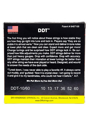 DR DDT-10/60 Drop-Down Tuning Big Heavier 디알 드롭다운 튜닝 빅 헤비어 일렉기타줄 (010-060 국내정식수입품)