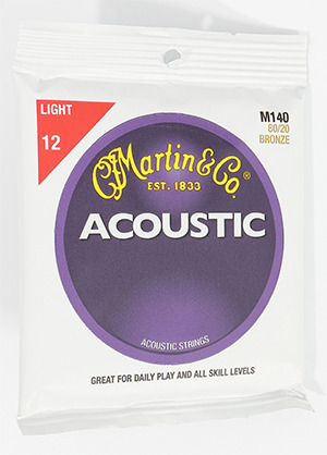 Martin M140 80/20 Bronze Acoustic Guitar Strings Light 마틴 브론즈 어쿠스틱 기타줄 라이트 (012-054 국내정식수입품)