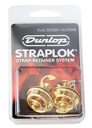 Dunlop SLS1034G Straplok Dual Design Gold 던롭 스트랩락 듀얼디자인 골드 (국내정식수입품)
