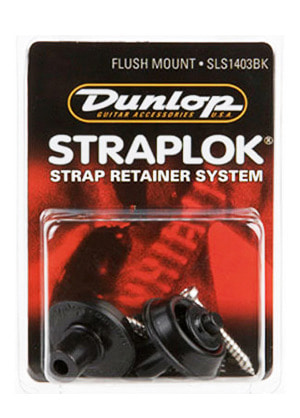 [일시품절] Dunlop SLS1403BK Straplok Flush Mount Black 던롭 스트랩락 플러쉬 마운트 블랙 (국내정식수입품)