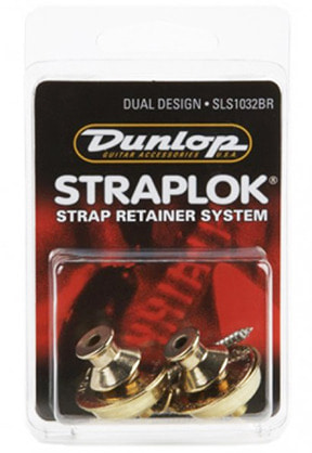 Dunlop SLS1032BR Straplok Dual Design Brass 던롭 스트랩락 듀얼디자인 브라스 (국내정식수입품)