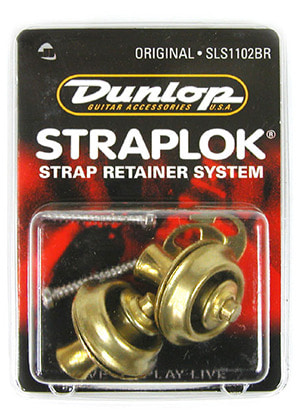 Dunlop SLS1102BR Straplok Original Brass 던롭 스트랩락 오리지널 브라스 (국내정식수입품)