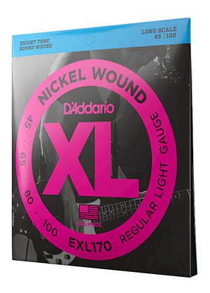 D&#039;Addario EXL170 XL Nickel Round Wound Long Scale Regular Light 다다리오 니켈 4현 베이스줄 롱스케일 레귤러 라이트 (045-100 국내정식수입품)