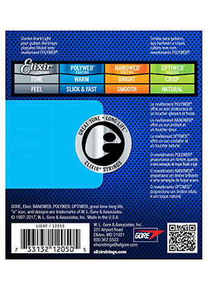 [일시품절] Elixir 12050 Polyweb Electric Guitar Strings Light 엘릭서 폴리웹 일렉기타줄 라이트 (010-046 국내정식수입품)