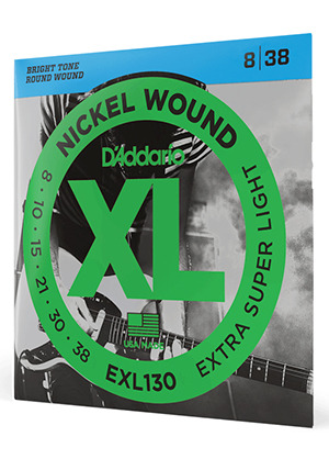 D&#039;Addario EXL130 XL Nickel Round Wound Extra Super Light 다다리오 니켈 일렉기타줄 엑스트라 슈퍼 라이트 (008-038 국내정식수입품)