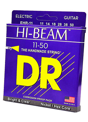 DR EHR-11 HI-BEAM Nickel Plated Hex Core Heavy 디알 하이빔 니켈 일렉기타줄 헤비 (011-050 국내정식수입품 당일발송)