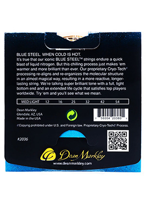 [일시품절] Dean Markley 2036 Blue Steel Acoustic Medium Light 딘마클리 블루스틸 어쿠스틱 기타줄 미디엄 라이트 (012-054 국내정식수입품)