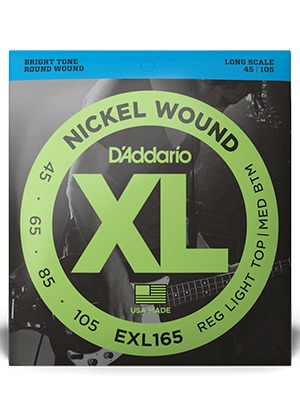 D&#039;Addario EXL165 Nickel Wound Long Scale Custom Light 다다리오 롱 스케일 4현 베이스줄 커스텀 라이트 (045-105 국내정식수입품)