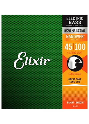Elixir 14052 Nanoweb Electric Bass Strings Light 엘릭서 나노웹 롱스케일 4현 베이스줄 라이트 (045-100 국내정식수입품)