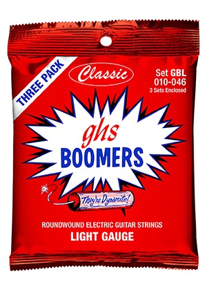 GHS GBL-3 Boomers Roundwood Nickel Light 지에이치에스 부머스 니켈 일렉기타줄 라이트 (010-046 3세트 국내정식수입품)