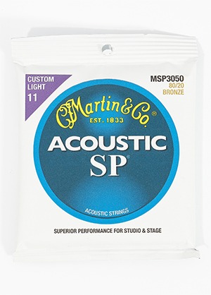 Martin MSP3050 80/20 Bronze SP Acoustic Guitar Strings Custom Light 마틴 브론즈 어쿠스틱 기타줄 (011-052 국내정식수입품)