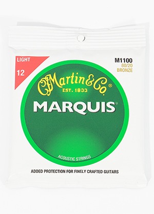 Martin M1100 Marquis 80/20 Bronze Acoustic Guitar Strings Light 마틴 마퀴스 브론즈 어쿠스틱 기타줄 라이트 (012-054 국내정식수입품)