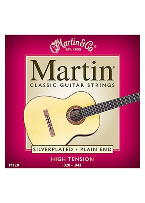 [일시품절] Martin M120 Silver Plated Classic Guitar Strings High Tension 마틴 실버 플레이티드 클래식 기타줄 하이 텐션 (028-043 국내정식수입품)