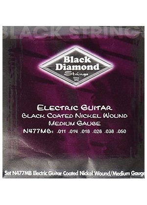 Black Diamond N477MB Black Coated Nickel Wound Medium 블랙다이아몬드 블랙 코팅 니켈 일렉기타줄 미디엄 (011-050 국내정식수입품 당일발송)