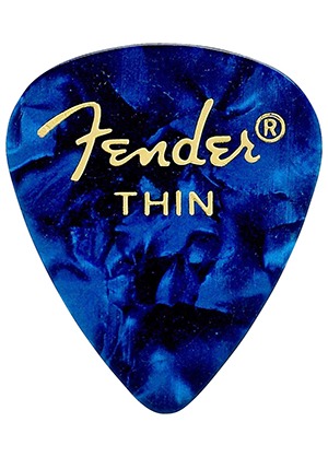 Fender 351 Premium Celluloid Blue Moto Thin 펜더 프리미엄 셀룰로이드 블루 모토 기타피크 씬 (국내정식수입품)