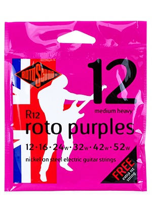 [일시품절] Rotosound R12 Nickel Purples Medium Heavy 로토사운드 니켈 일렉기타줄 퍼플 미디엄 헤비 (012-052 국내정식수입품)