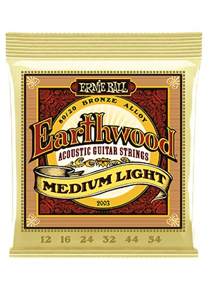 Ernie Ball 2003 Earthwood 80/20 Bronze Medium Light 어니볼 어스우드 브론즈 어쿠스틱 기타줄 미디엄 라이트 (012-054 국내정식수입품)