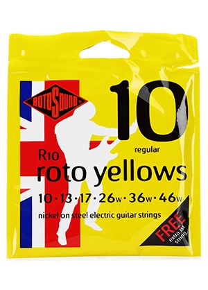 [일시품절] Rotosound R10 Nickel Yellows Regular 로토사운드 니켈 일렉기타줄 옐로우 레귤러 (010-046 국내정식수입품)