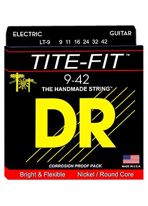 DR LT-9 TITE-FIT Nickel Plated Round Core 디알 타이트핏 니켈 일렉기타줄 라이트 (009-042 국내정식수입품 당일발송)
