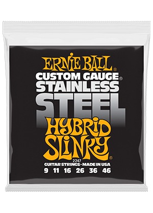 [일시품절] Ernie Ball 2247 Stainless Steel Hybrid Slinky 어니볼 스테인리스 일렉기타줄 하이브리드 슬링키 (009-046 국내정식수입품 )