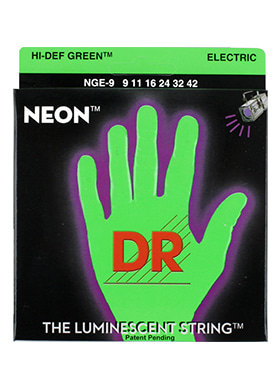 DR NGE-9 Neon Green 디알 네온 그린 더 루미네센트 일렉기타줄 (009-042 국내정식수입품)