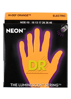 DR NOE-10 Neon Orange 디알 네온 오렌지 더 루미네센트 일렉기타줄 (010-046 국내정식수입품)