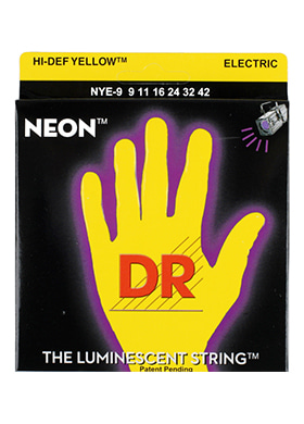 DR NYE-9 Neon Yellow 디알 네온 옐로우 더 루미네센트 일렉기타줄 (009-042 국내정식수입품)
