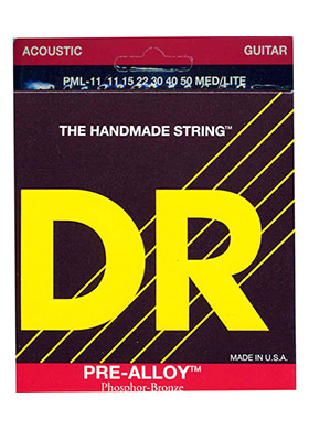 DR PML-11 Pre-Alloy 디알 프리 앨로이 파스퍼 브론즈 어쿠스틱 기타줄 (011-050 국내정식수입품)