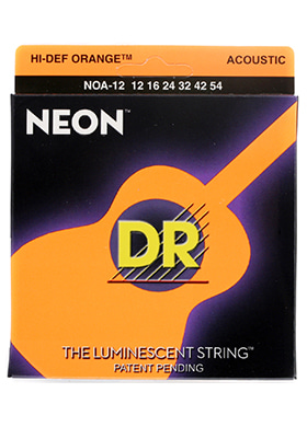 DR NOA-12 Neon Orange 디알 네온 오렌지 더 루미네센트 어쿠스틱 기타줄 (012-054 국내정식수입품)