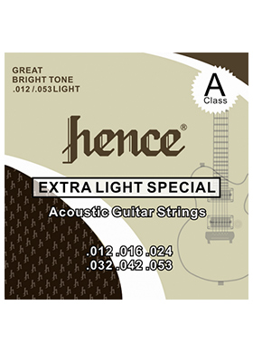 Hence Standard Acoustic Strings Light 헨스 스탠다드 어쿠스틱 기타줄 라이트 (012-053 국내정식수입품 당일발송)