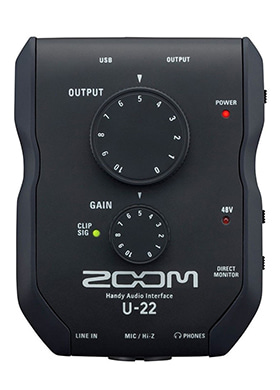 Zoom U-22 줌 유투엔티투 USB 핸디 오디오 인터페이스 (국내정식수입품)