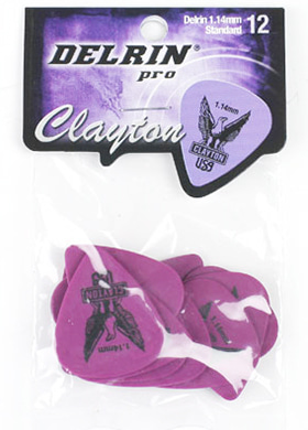 Clayton DS114/12 Delrin Pro Standard 1.14mm 클레이톤 델린 프로 스탠다드 기타피크 12개 세트 (국내정식수입품)