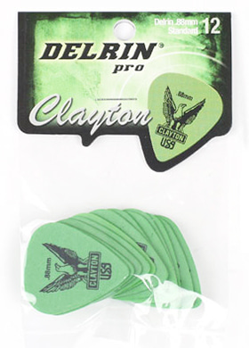 Clayton DS88/12 Delrin Pro Standard 0.88mm 클레이톤 델린 프로 스탠다드 기타피크 12개 세트 (국내정식수입품)