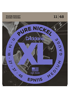 D&#039;Addario EPN115 Pure Nickel Blues/Jazz Rock 다다리오 퓨어 니켈 일렉기타줄 블루스 재즈 락 (011-048 국내정식수입품)