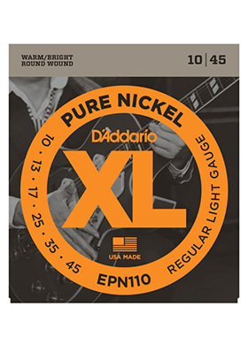 D&#039;Addario EPN110 Pure Nickel Regular Light 다다리오 퓨어 니켈 일렉기타줄 레귤러 라이트 (010-045 국내정식수입품)