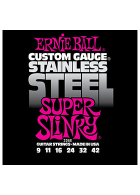 [일시품절] Ernie Ball 2248 Stainless Steel Super Slinky 어니볼 스테인리스 일렉기타줄 슈퍼 슬링키 (009-042 국내정식수입품)